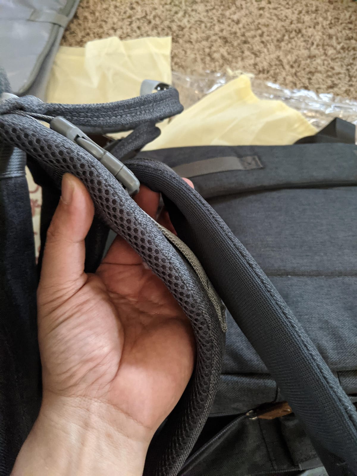 BabbleRoo Extra Large Diaper Bag Backpack, Expandable Baby Bag with Up to 50% More Capacity - Travel Essentials Baby Bag Tote with Changing Pad, Stroller Straps & Pacifier Case - Unisex, Dark Gray customer photo 1