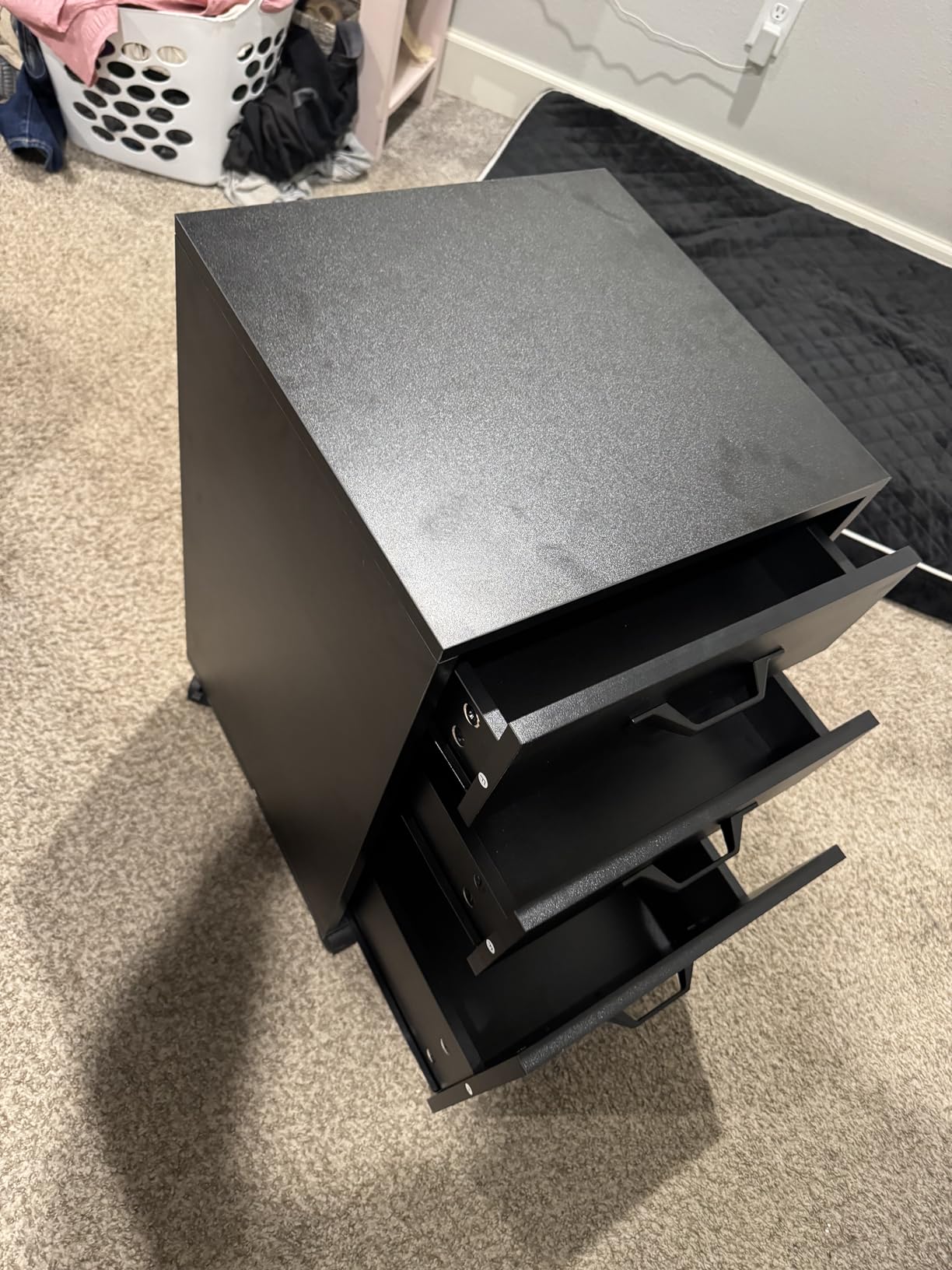 VASAGLE Mobile File Cabinet, 3 Drawers Filing Cabinet with Wheels customer photo 2