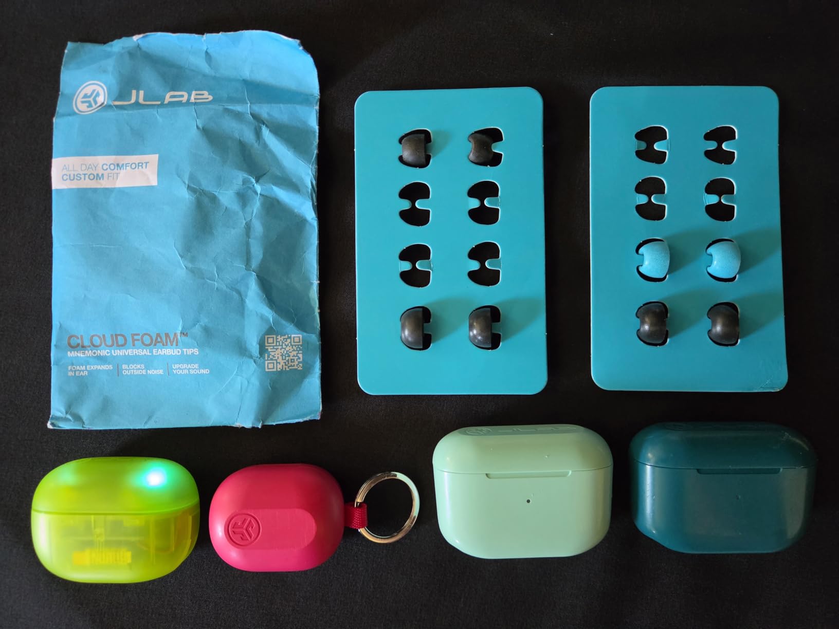 JLab Go Pop ANC True Wireless Earbuds with Dual Connect, Teal customer photo 2