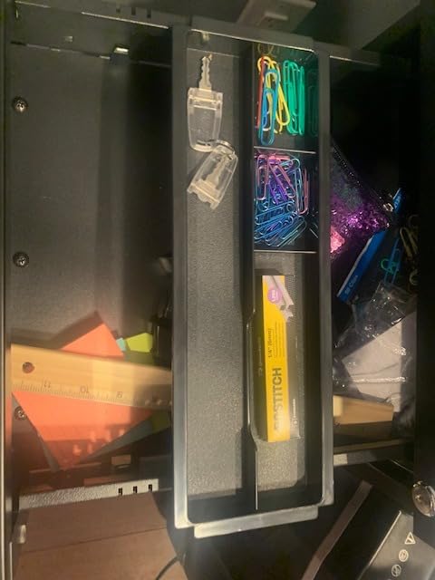 MIIIKO 3 Drawer File Cabinet with Lock, Metal Lateral Rolling Printer Stand Office Storage Filing Cabinets for Home Office,A4, Letter,File Folders(Black) customer photo 1