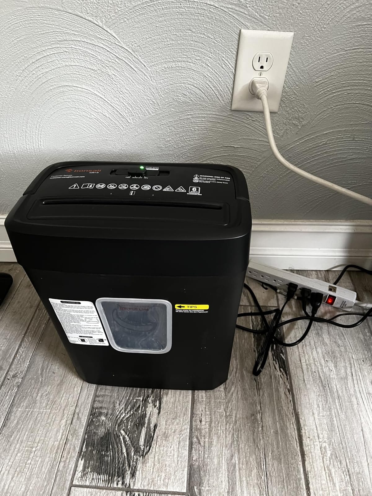 Bonsaii 9-Sheet Crosscut Paper Shredder for Home, P-4 Security Level customer photo 2