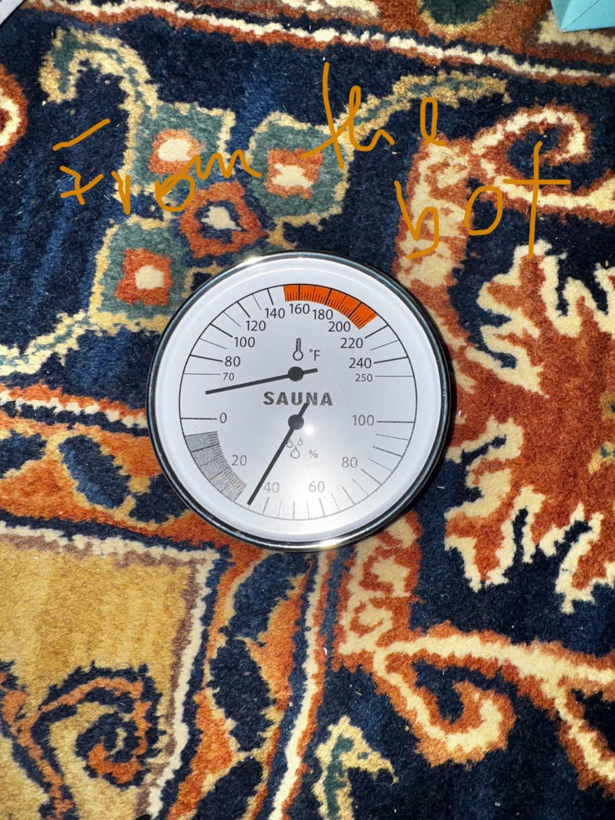 Sauna Thermometer Hygrometer, 70-250°F & 0-100% RH Gauge for Sauna Rooms customer photo 1
