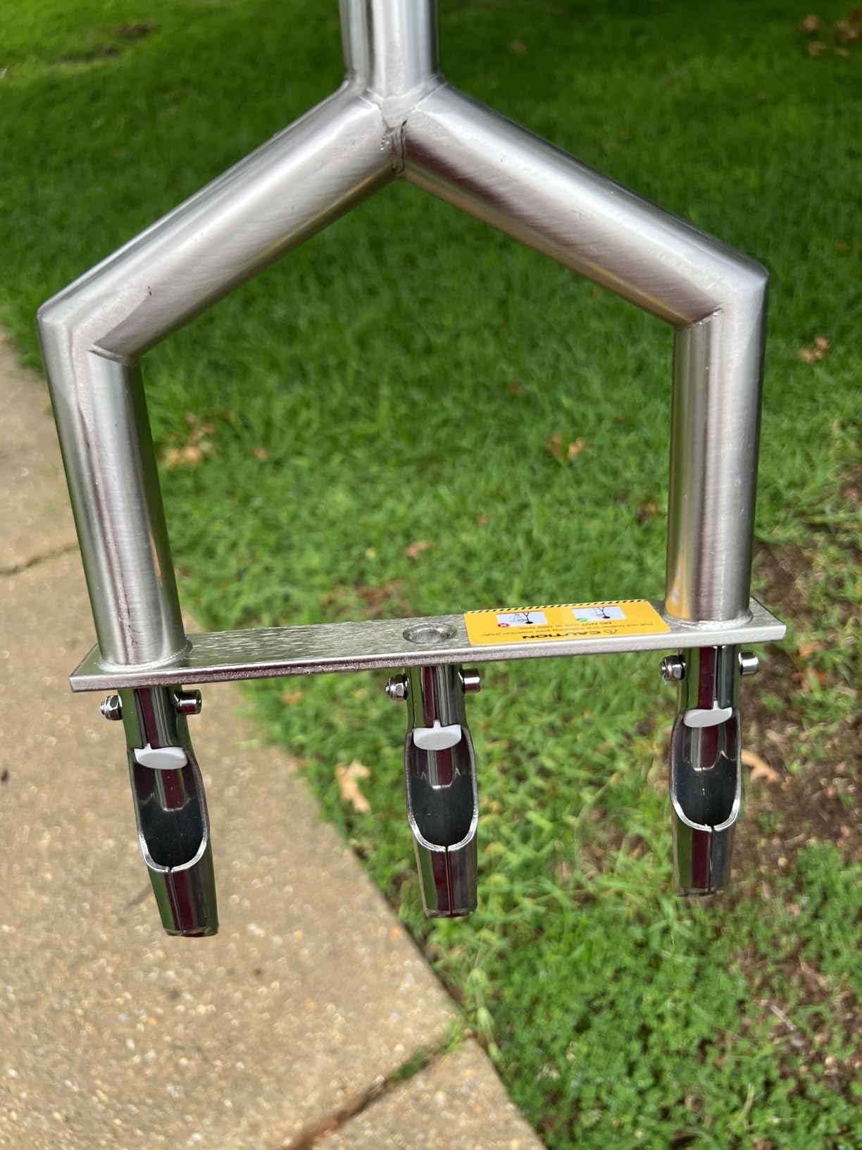 Heavy Duty Steel Hollow Tine Core Aerator for Clay Soil, Non-Clog - Orange customer photo 2