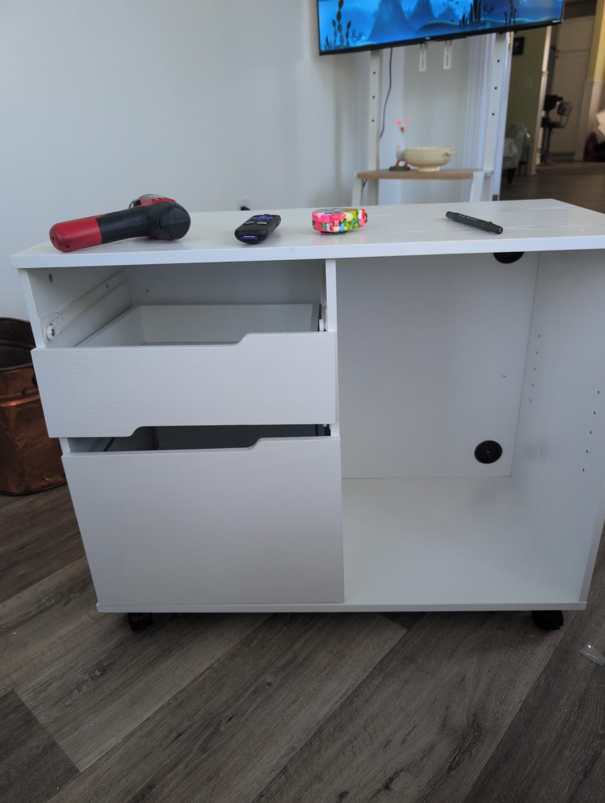 DUMOS File Cabinet with 3 Drawers, Wood Under Desk Storage Printer Stand customer photo 2