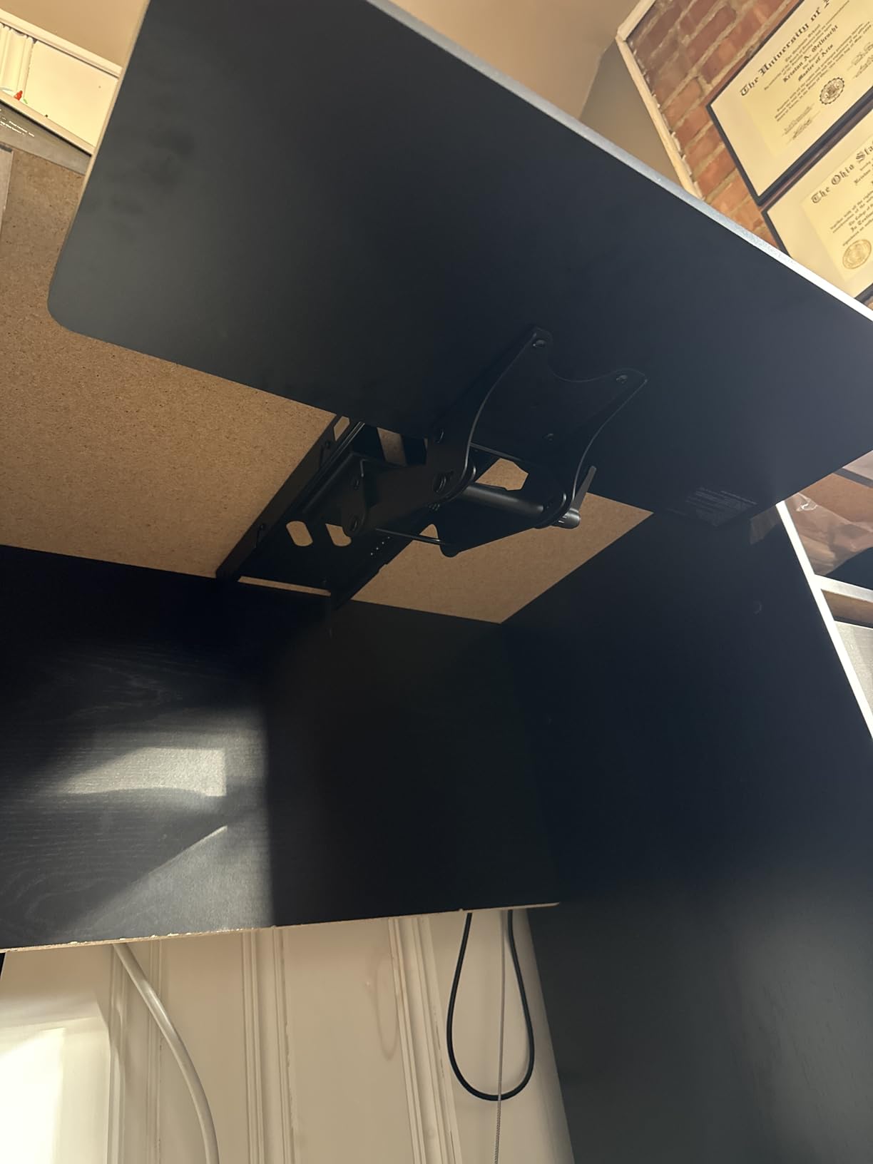 HUANUO Under Desk Keyboard Tray for Flat Bottom and Cross Beam Desks customer photo 2