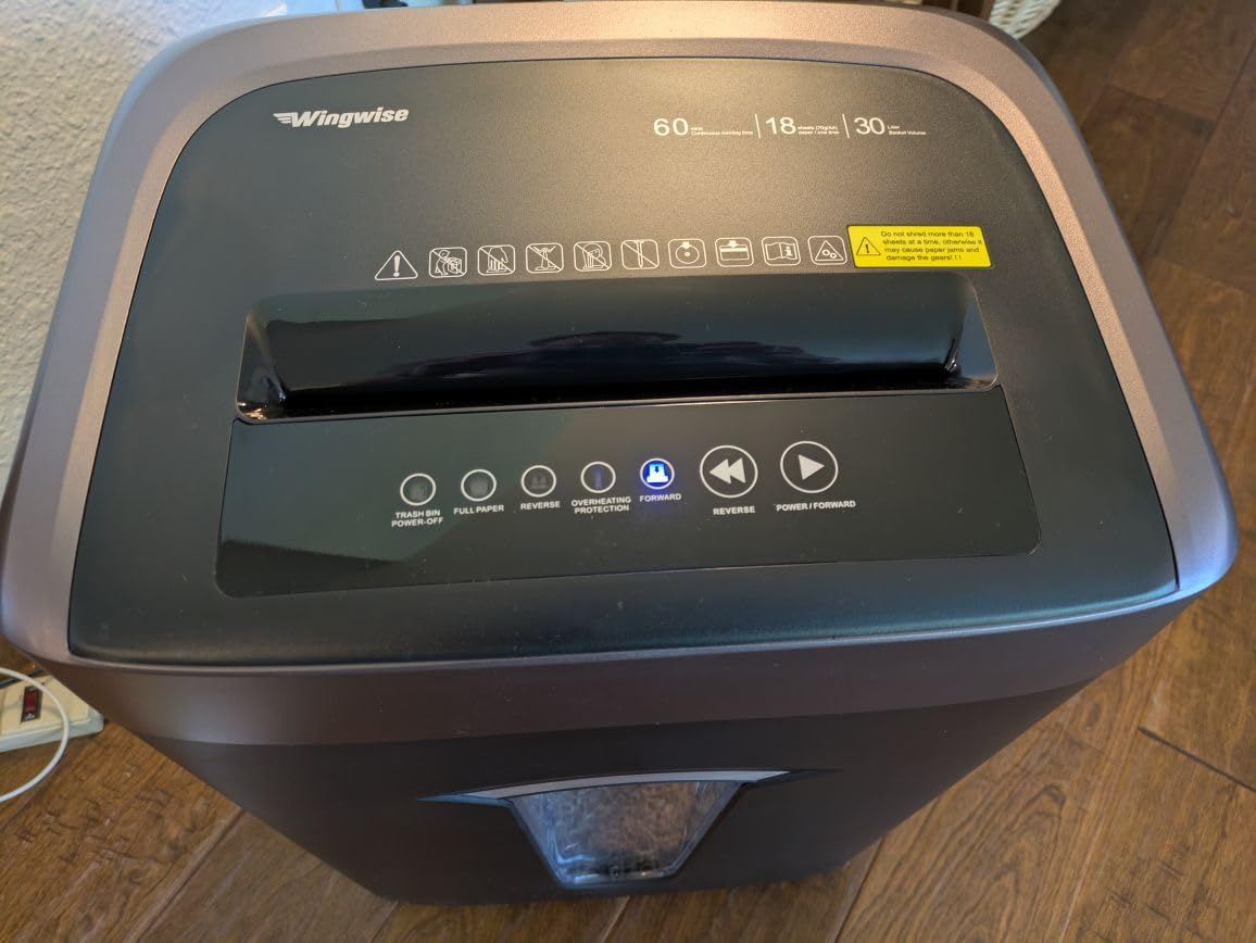 Wingwise Ultra Low Noise 48dB Micro Cut Paper Shredder for Home Office customer photo 1