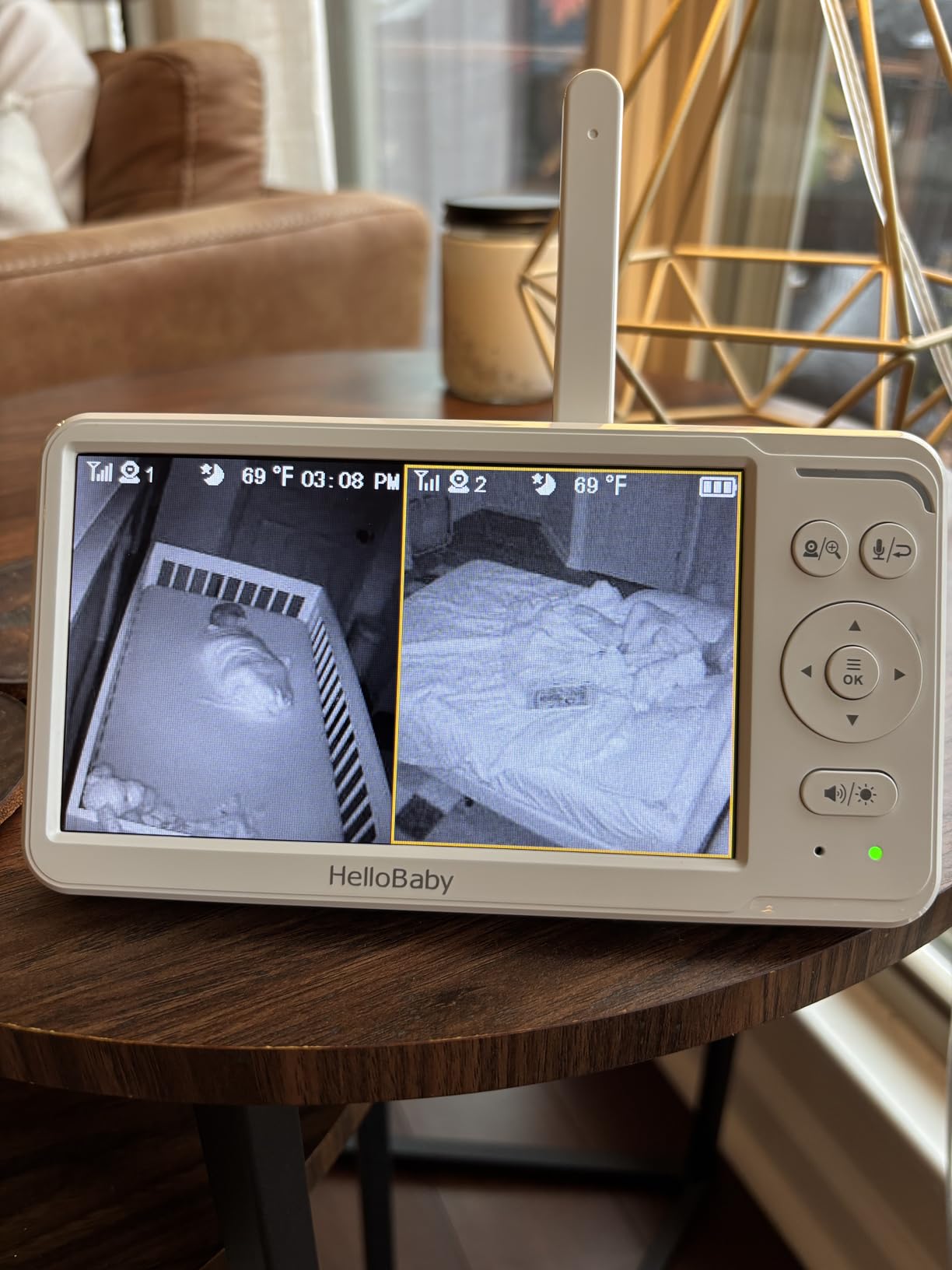 HelloBaby No WiFi Baby Monitor 2 Cameras, 6