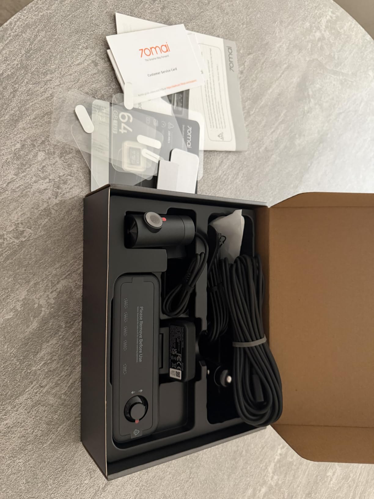 70mai 4K Dash Cam Front and Rear Inside, 3 Channel Car Dash Camera for Cars, Dashcam with GPS, Wi-Fi 6, Voice Control, Parking Monitor, Night Vision, Loop Recording, 64GB SD Card Included (T800E) customer photo 2