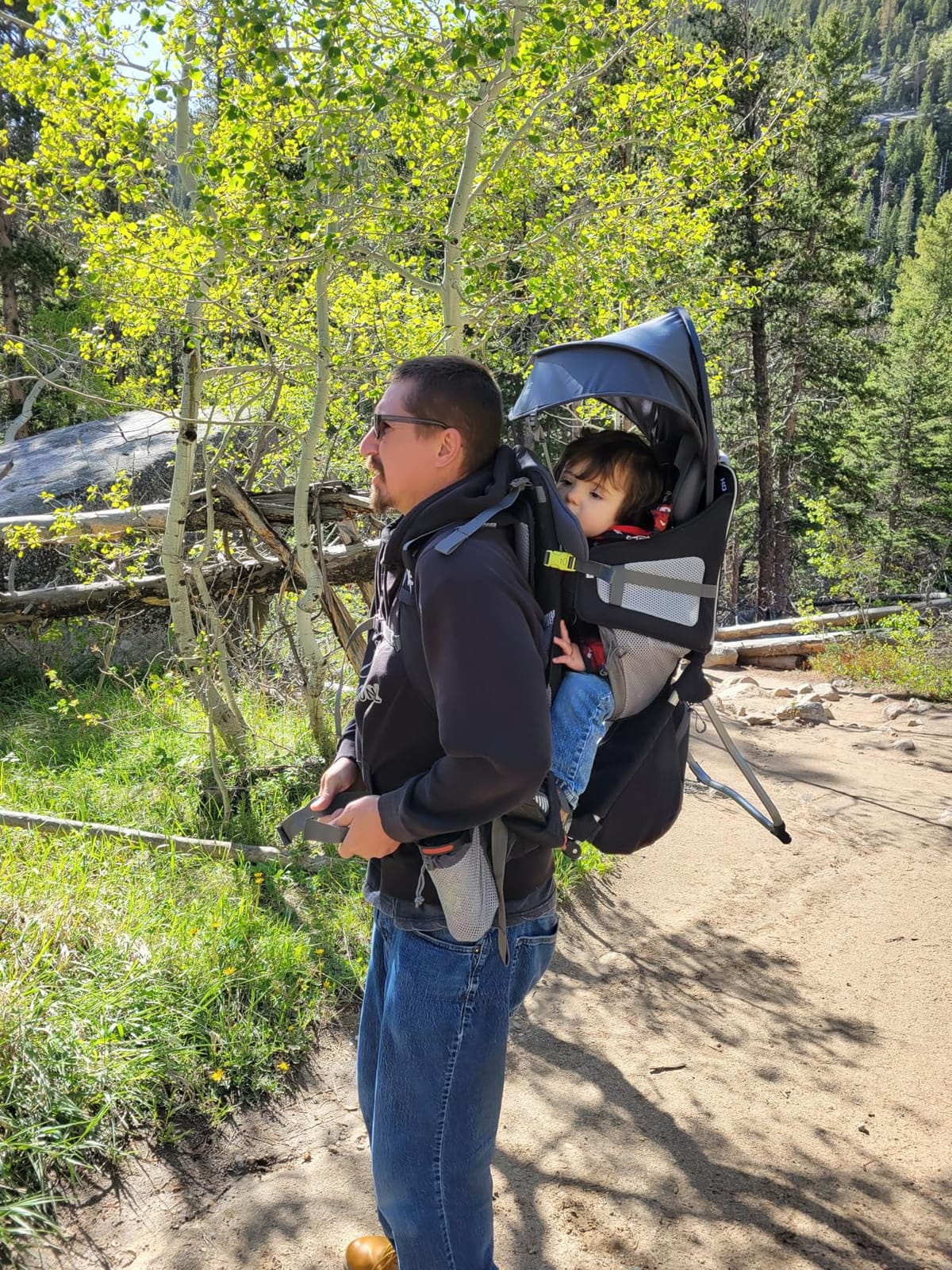 Baby Backpack Carrier, Toddler Hiking Backpack Carrier with Sunshade, Green customer photo 1