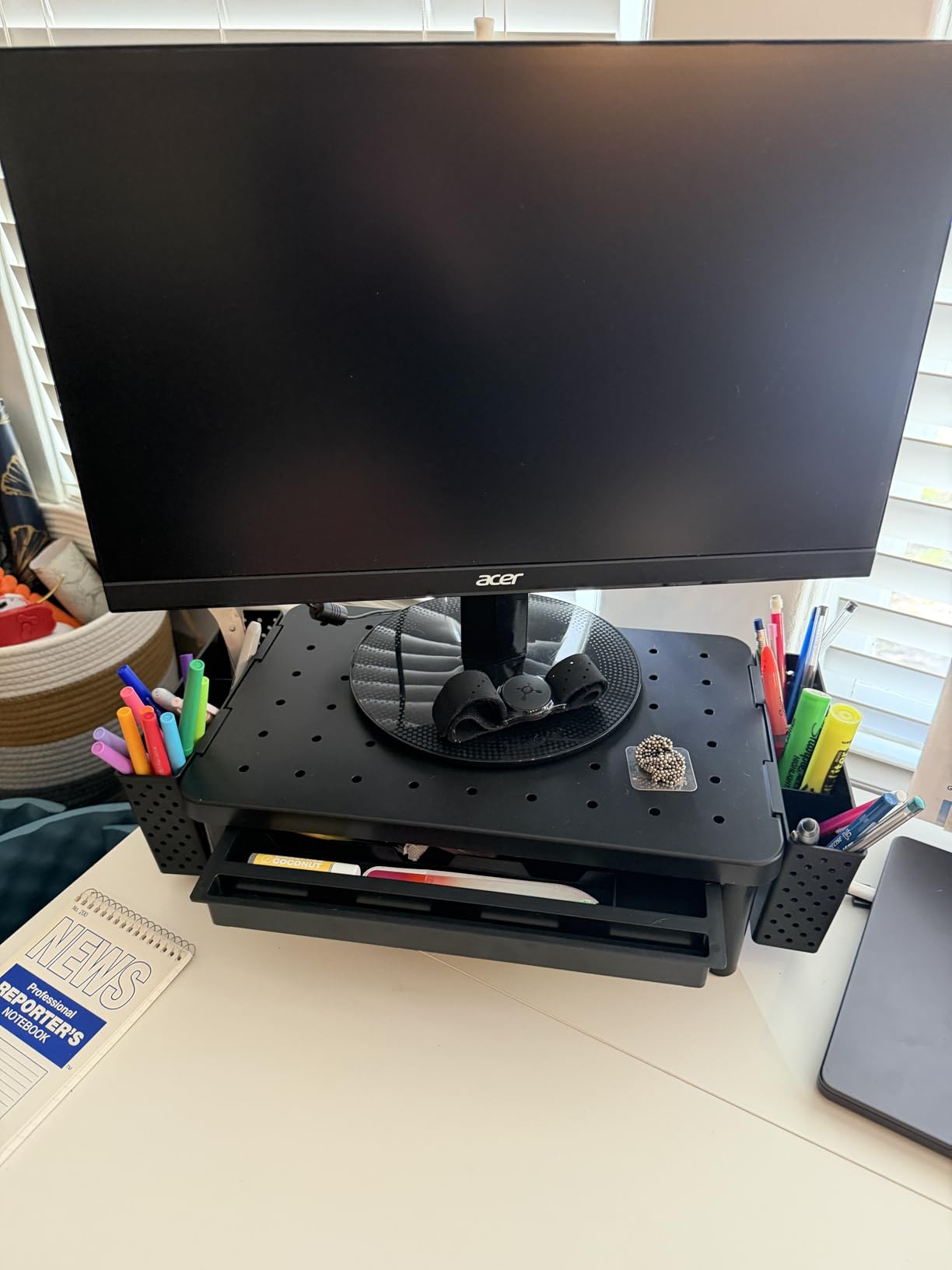 WALI Computer Monitor Stand with Storage and Pen Holder customer photo 1