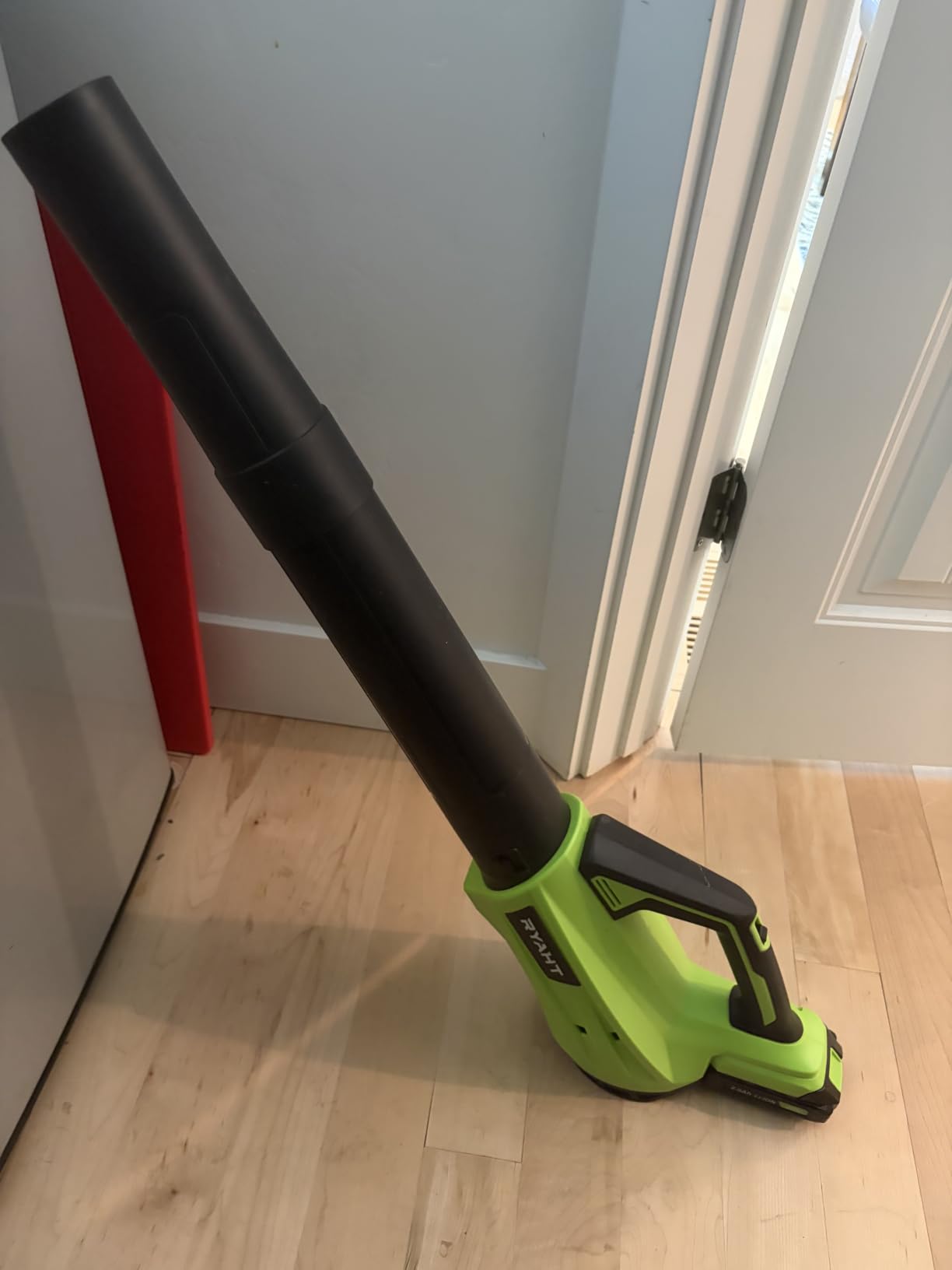 Leaf Blower Cordless, Leaf Blower with Battery and Charger - 2 Speed Modes, 2 Batteries, 20V Powerful Lightweight Electric Blowers for Blowing Leaves, Dust, Lawn Care, Patio Cleaning, Green customer photo 1