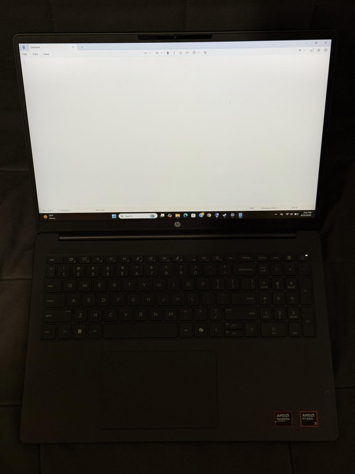 HP OmniBook 3 16 inch Laptop PC, 2K Touchscreen, AMD Ryzen 3 30, 8 GB RAM, 256 GB SSD, AMD Radeon 610M GPU, Windows 11 Home, Mica Silver, 16-by0199nr customer photo 1