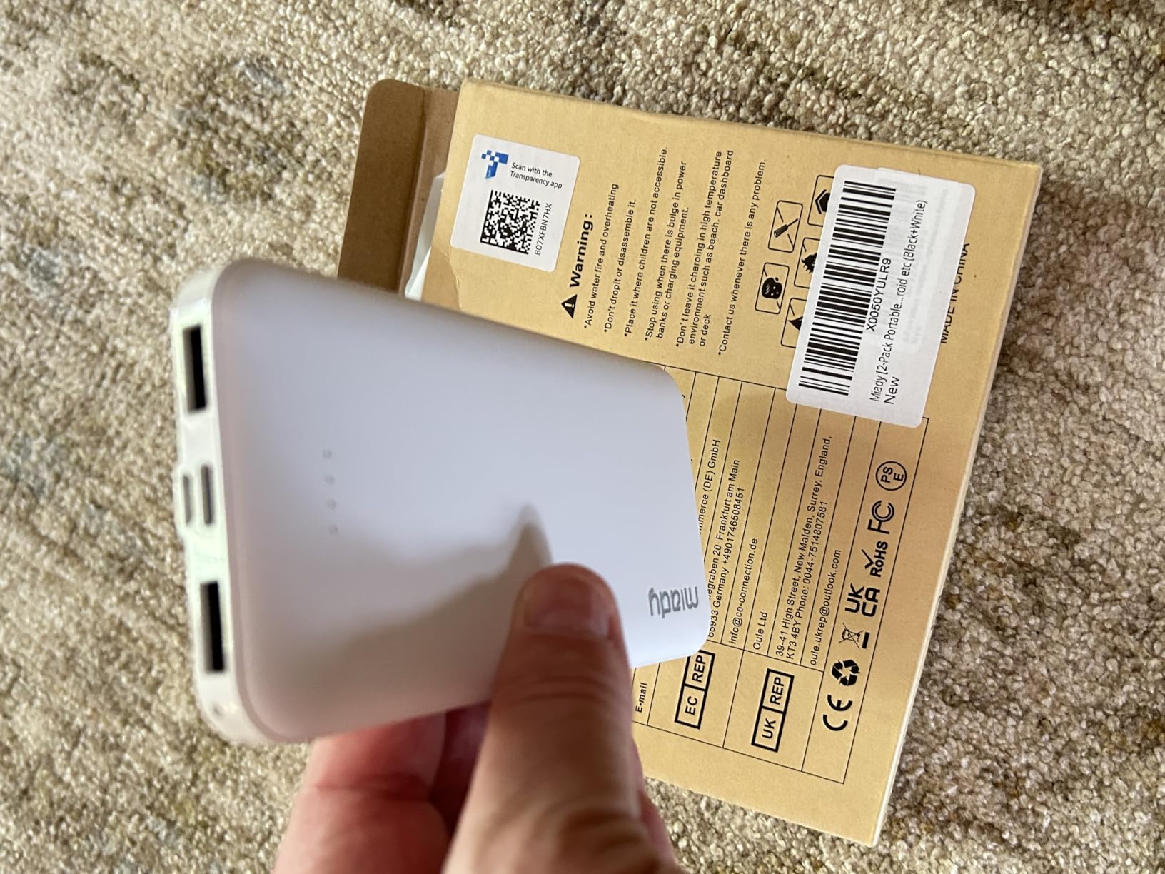 Miady 2-Pack Portable Charger, Slim 10000mAh Power Bank Travel Battery Pack customer photo 1