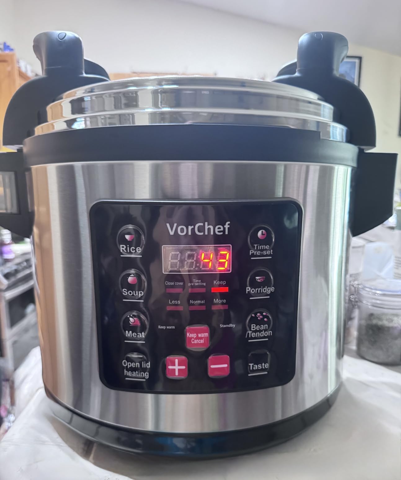 15L/15.9 QT Commercial Electric Pressure Cooker, 5-in-1 Multifunctional Large Pressure Cookers,2000W Electric Pressure Canner with Non-stick Inner Pot Use for Restaurant,Canteen and Hotel customer photo 1