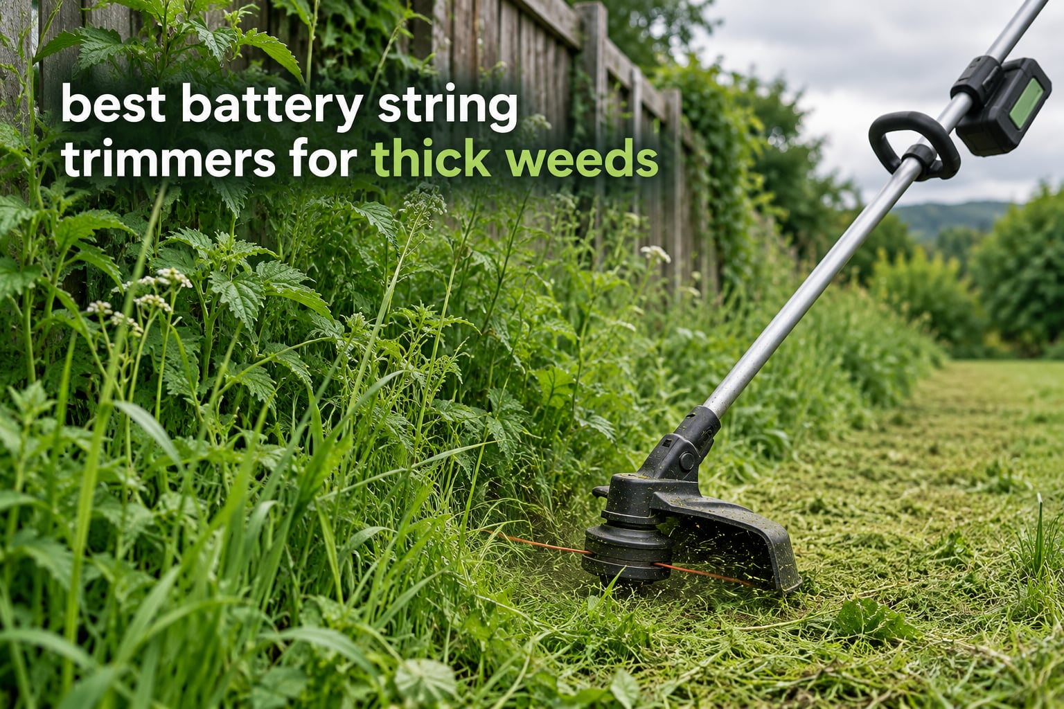 best battery string trimmers for thick weeds
