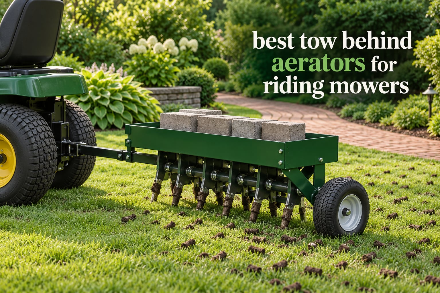best tow behind aerators for riding mowers