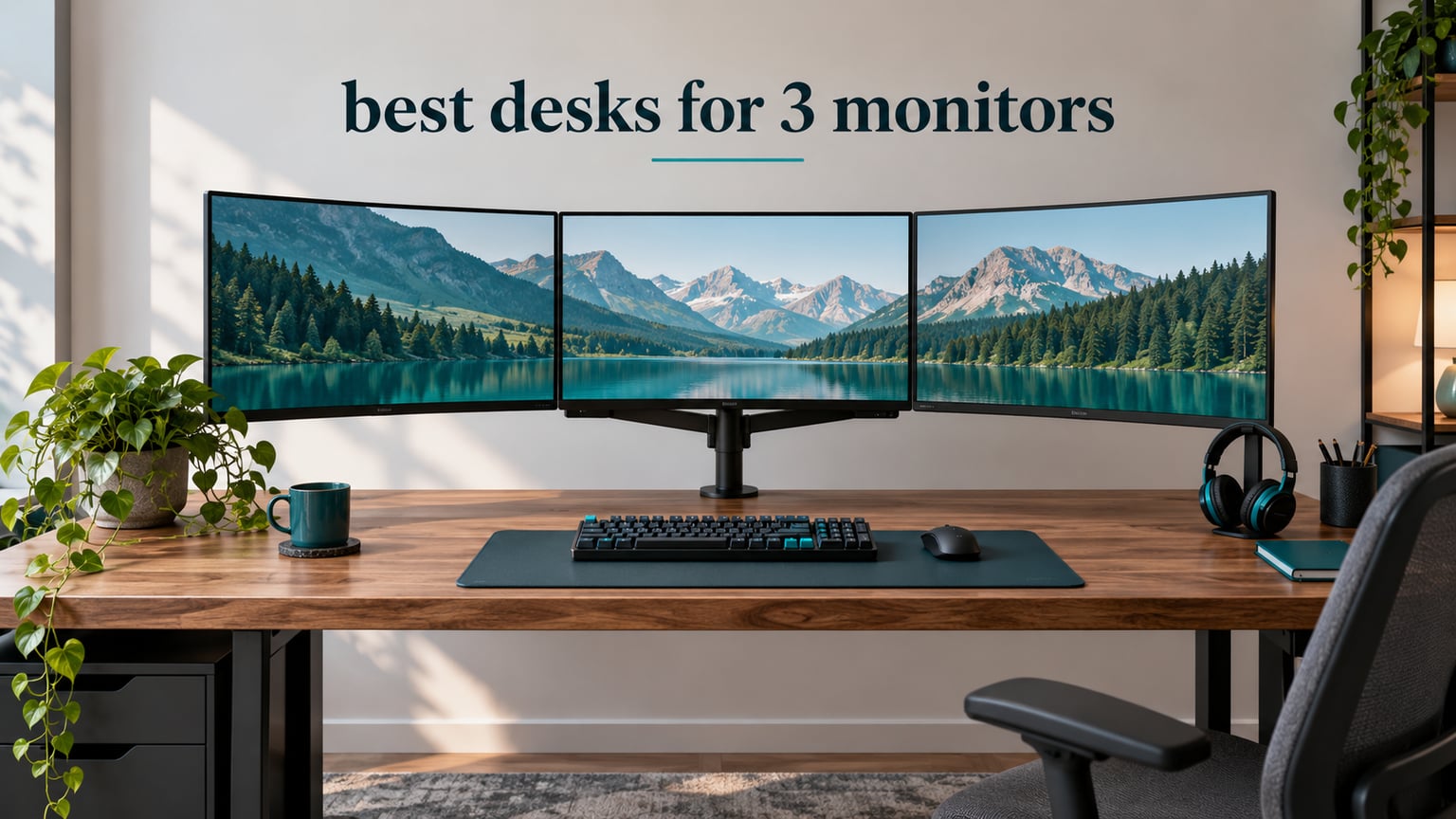 best desks for 3 monitors
