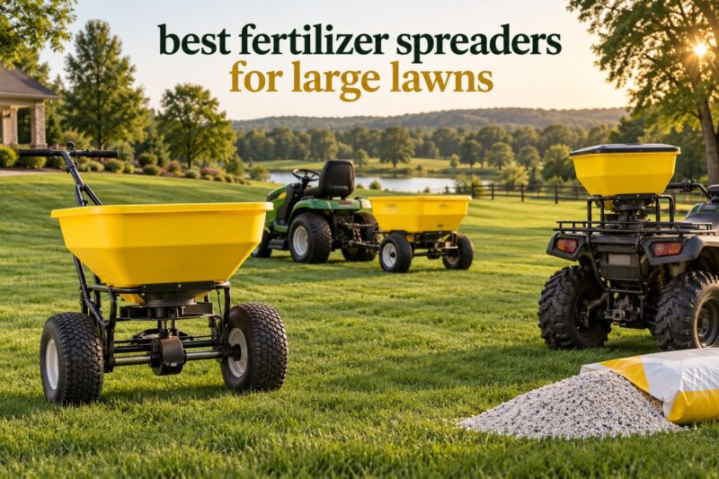 best fertilizer spreaders for large lawns