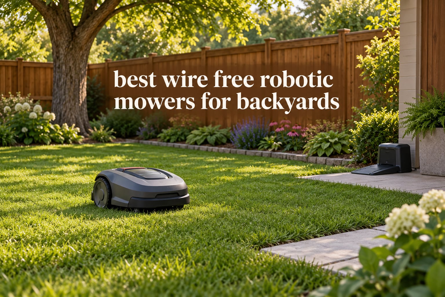 best wire free robotic mowers for backyards