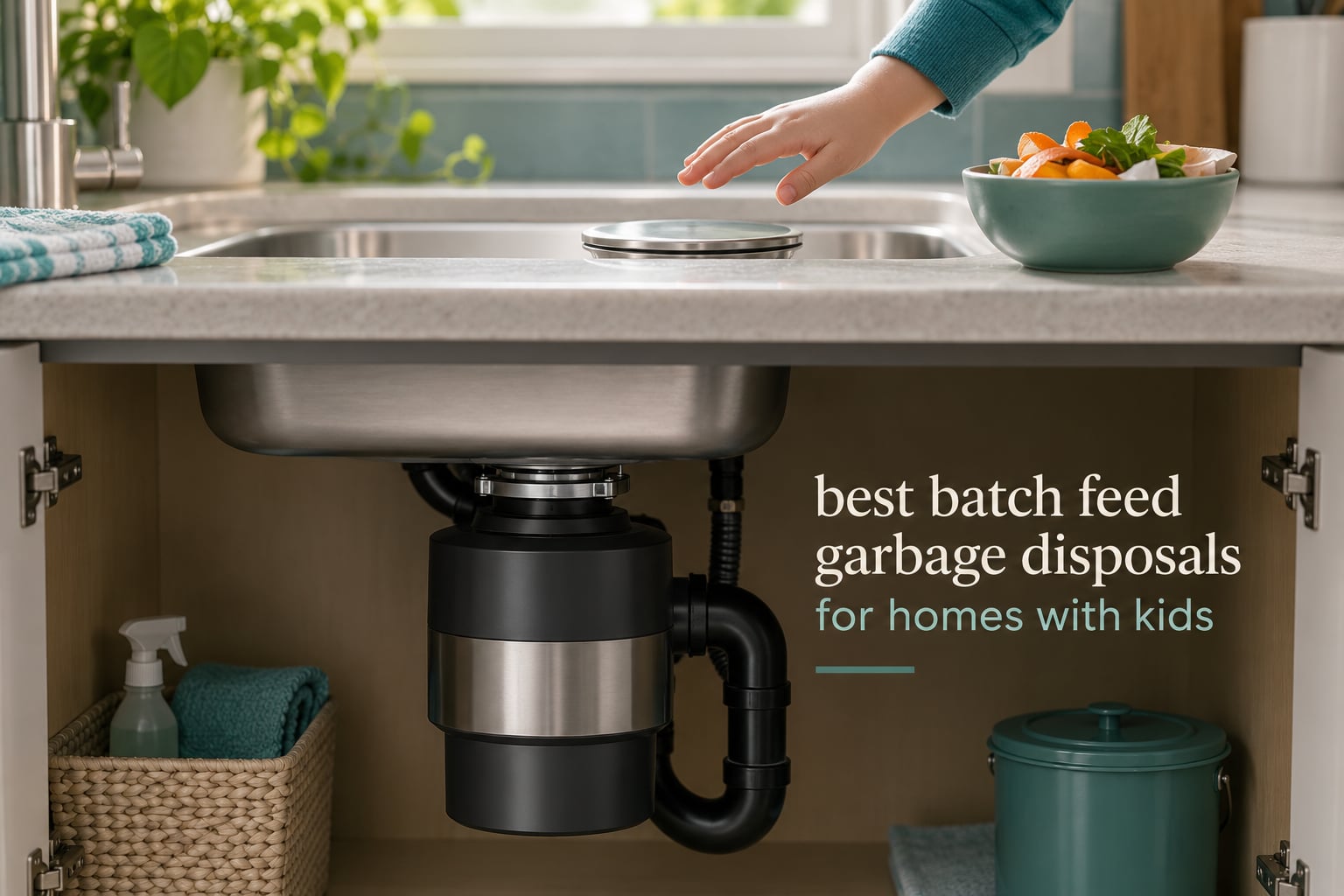 best batch feed garbage disposals for homes with kids