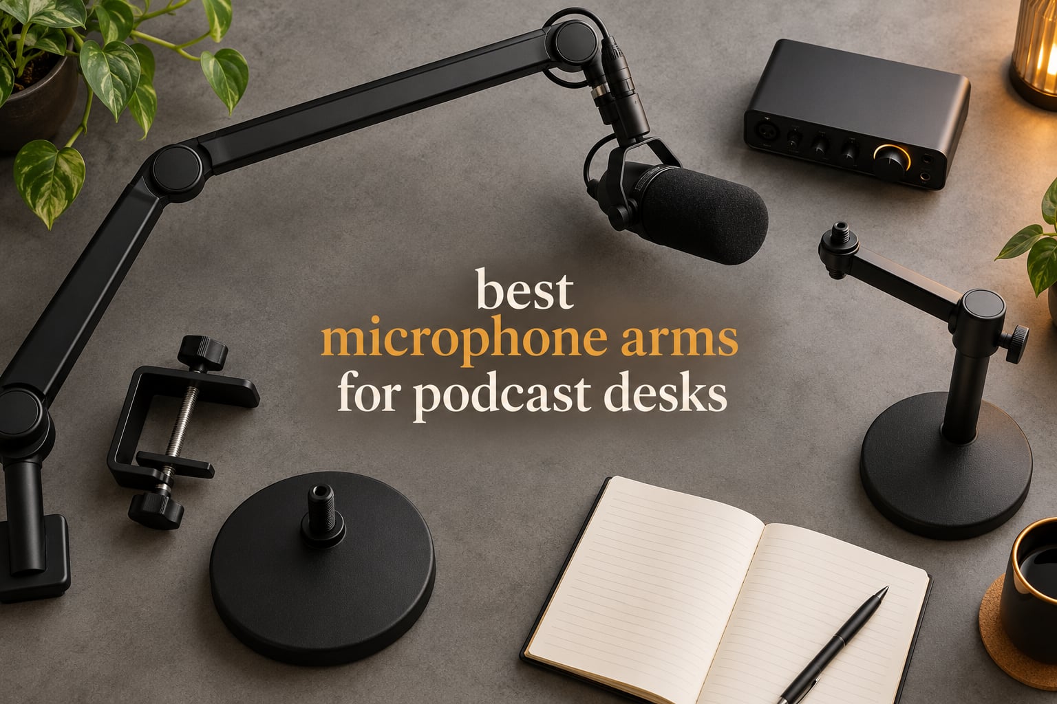best microphone arms for podcast desks